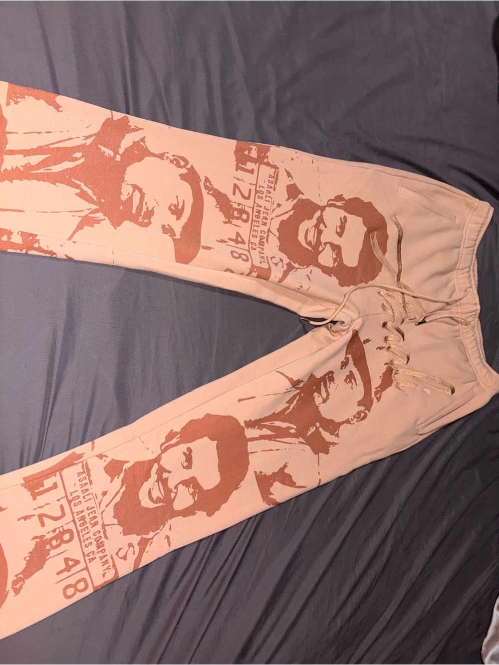 Asaali Brown and Tan Sweatpants